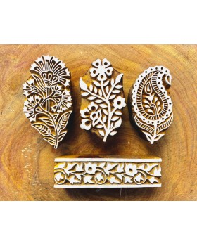 wooden block stamps printing block wooden stamps print on fabric, clay, tattoo, henna, and cookies etc